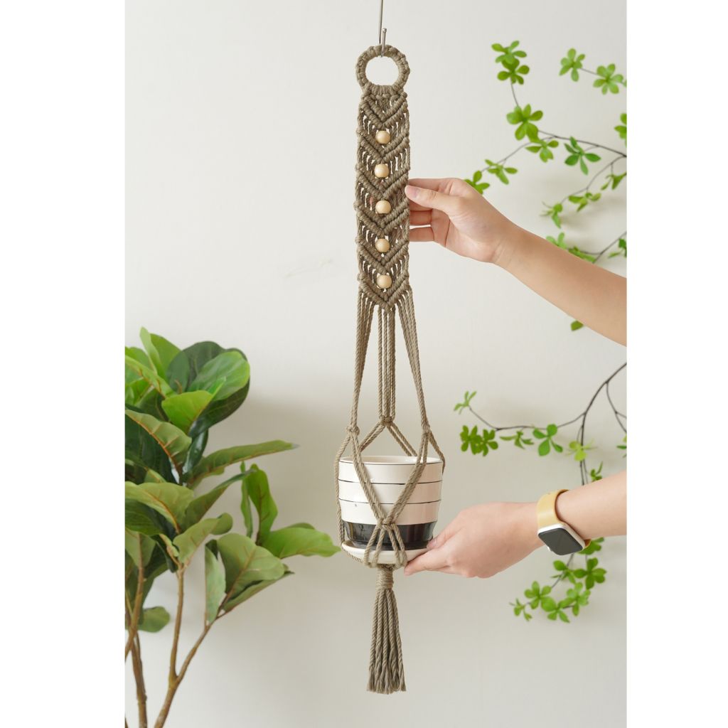 Makramee-Pflanzenhänger-Muster für Boho-Wohnkultur 