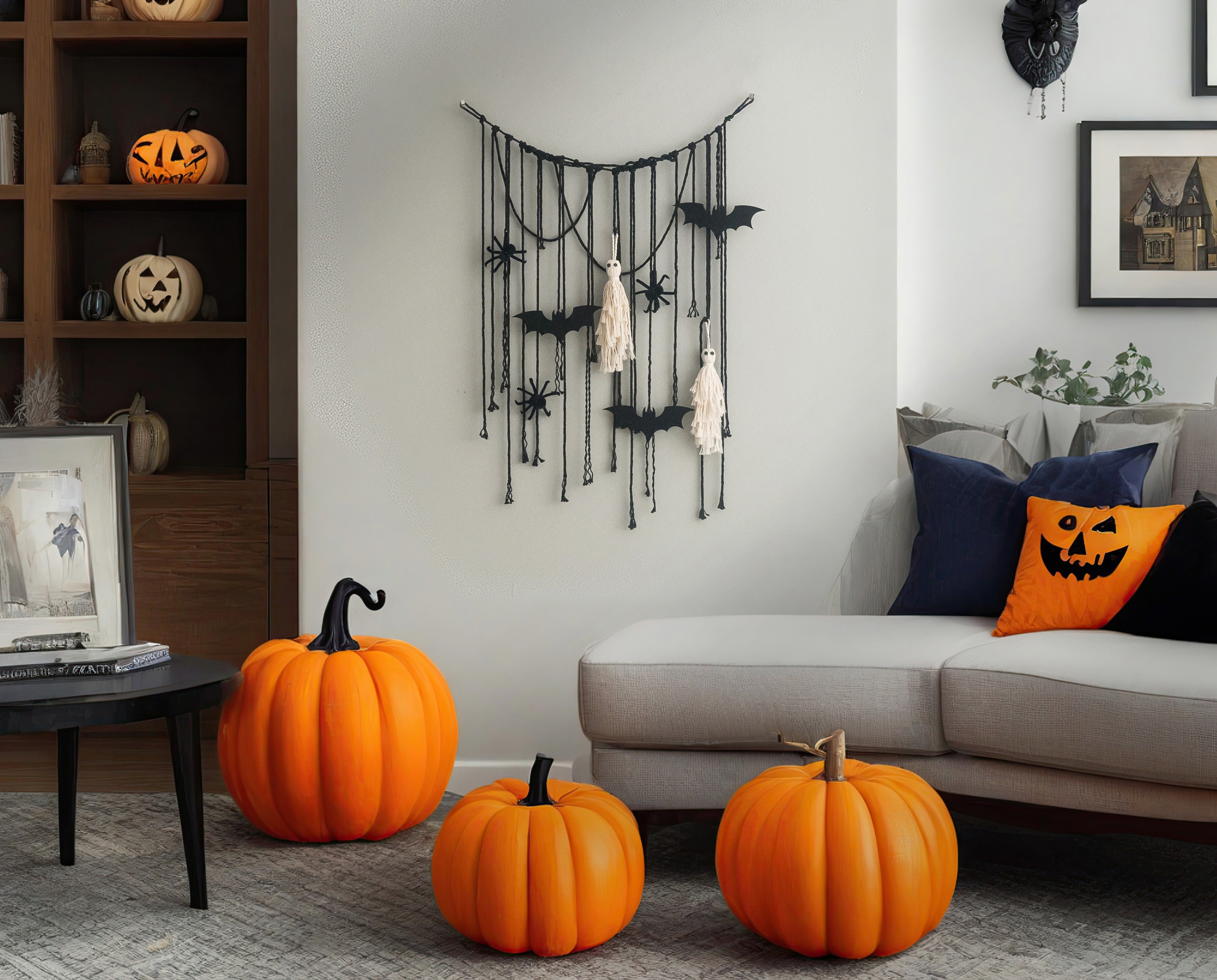 Halloween Macrame Wall Hanging Decor for Spooky Wall Decor U16