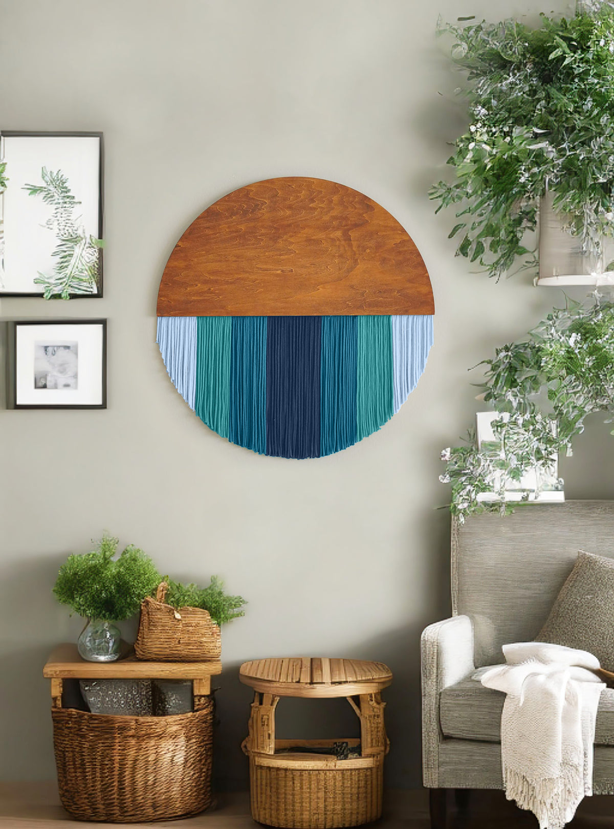 Lunar Memory Wall Hanging macrame wall hanging for boho wall art V07