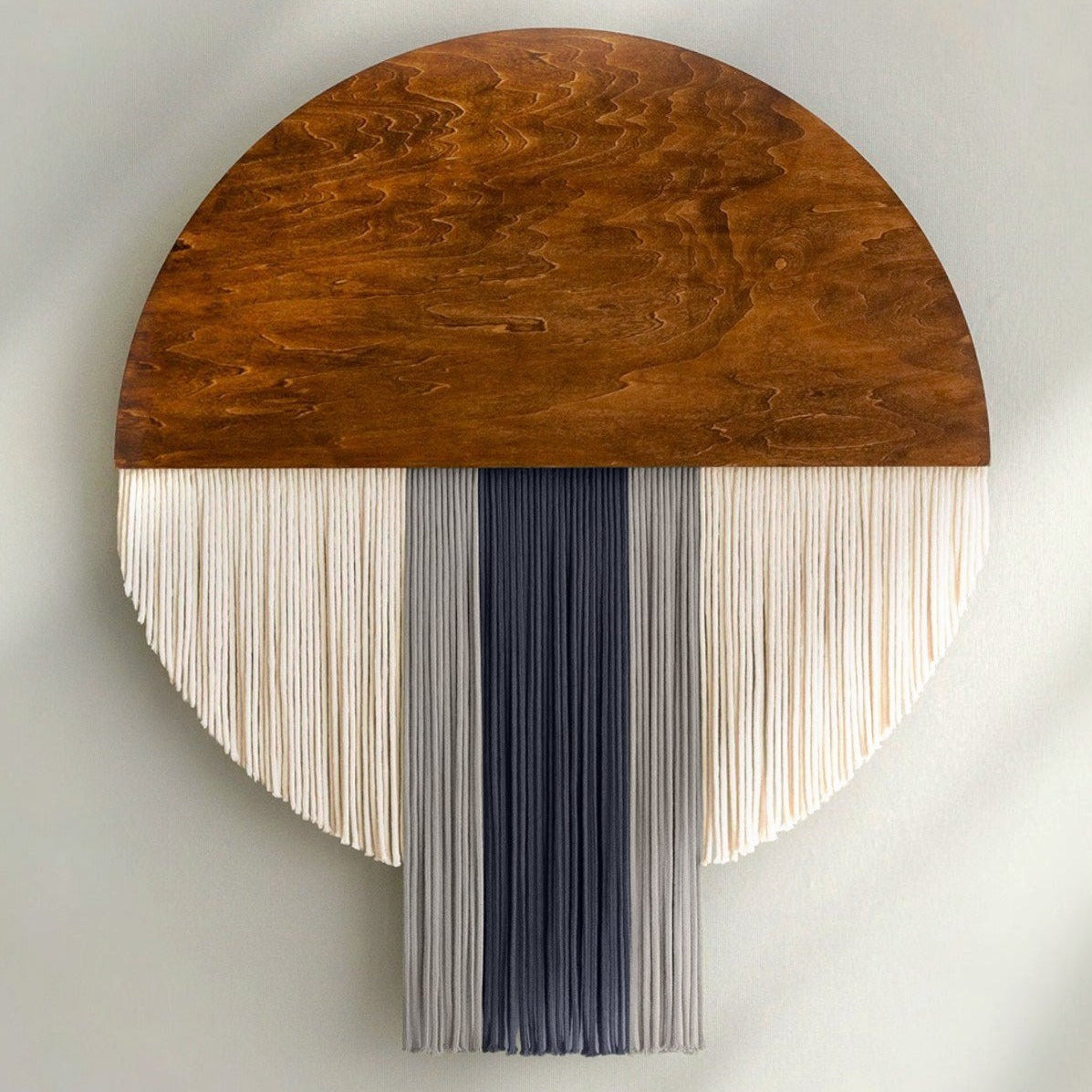 The Bloom Wall Hanging – Boho Cotton Fiber Art in Green V60