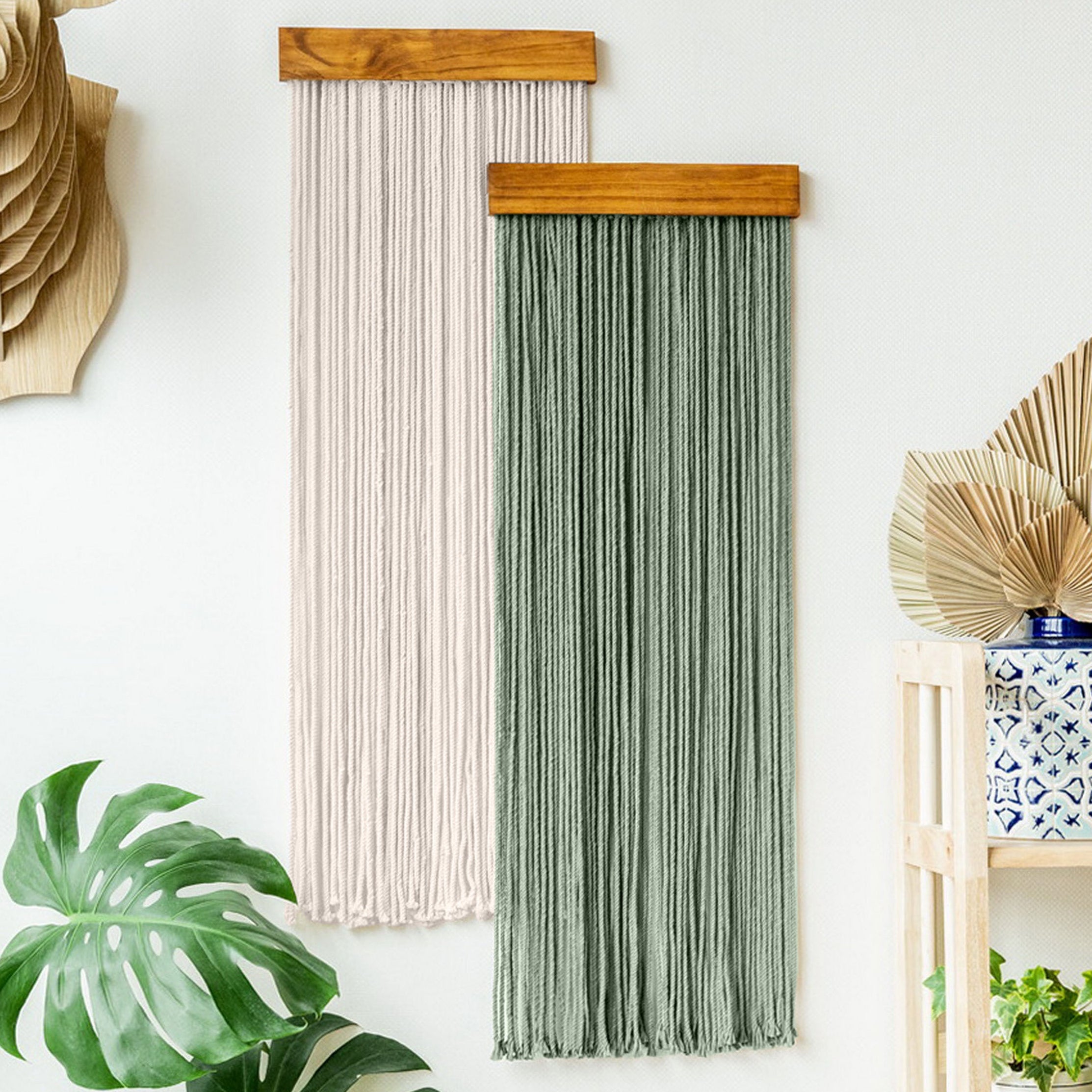 The Stillness macrame wall hanging for minimalist fiber wall art W18