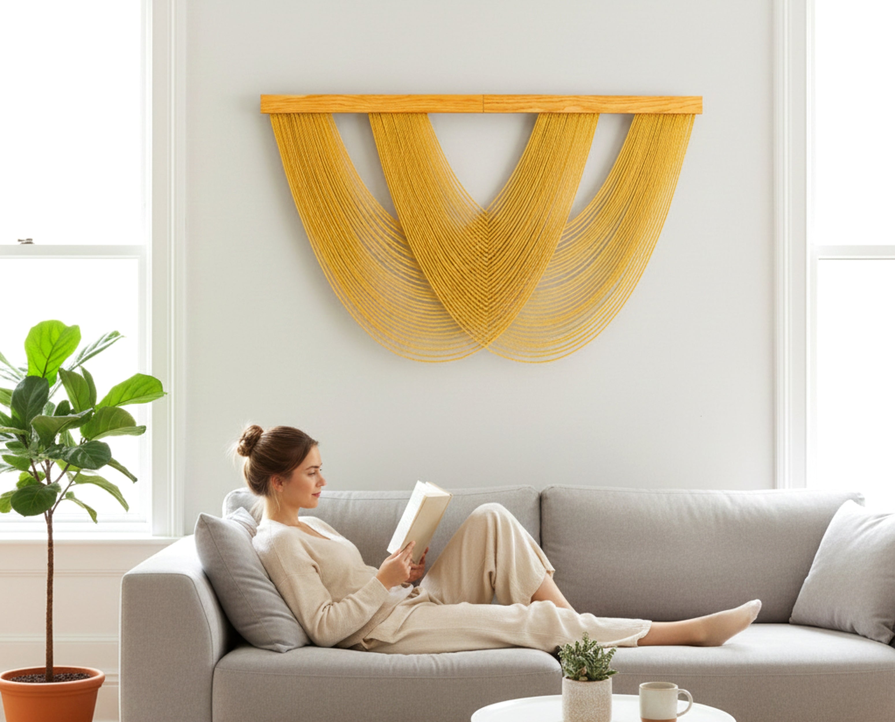 Boho Minimalist Macrame Wall Art - The Harmony W99