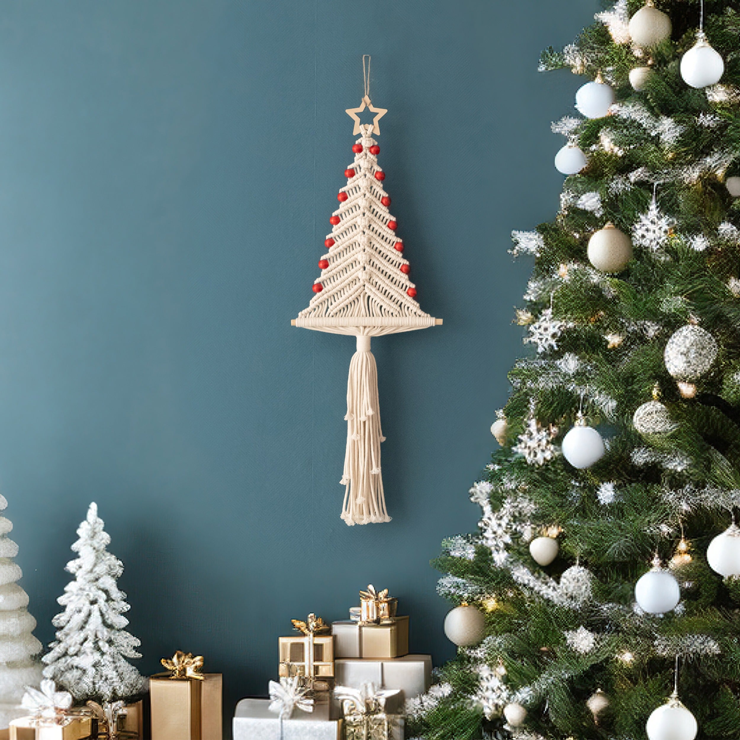 Macrame Christmas Tree macrame wall hanging and boho Christmas decor X62