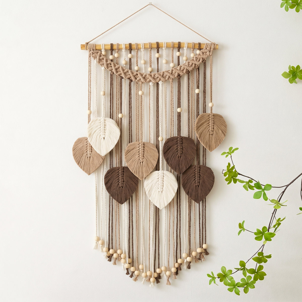 Macrame Raindrop Leaves macrame for boho macrame wall decor L22