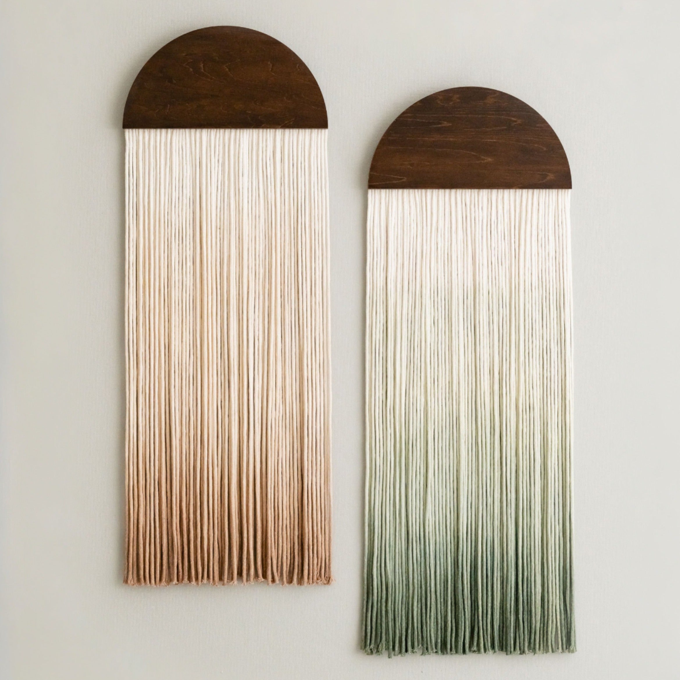 Dip Dye Yarn Wall Art for Living Room Decor