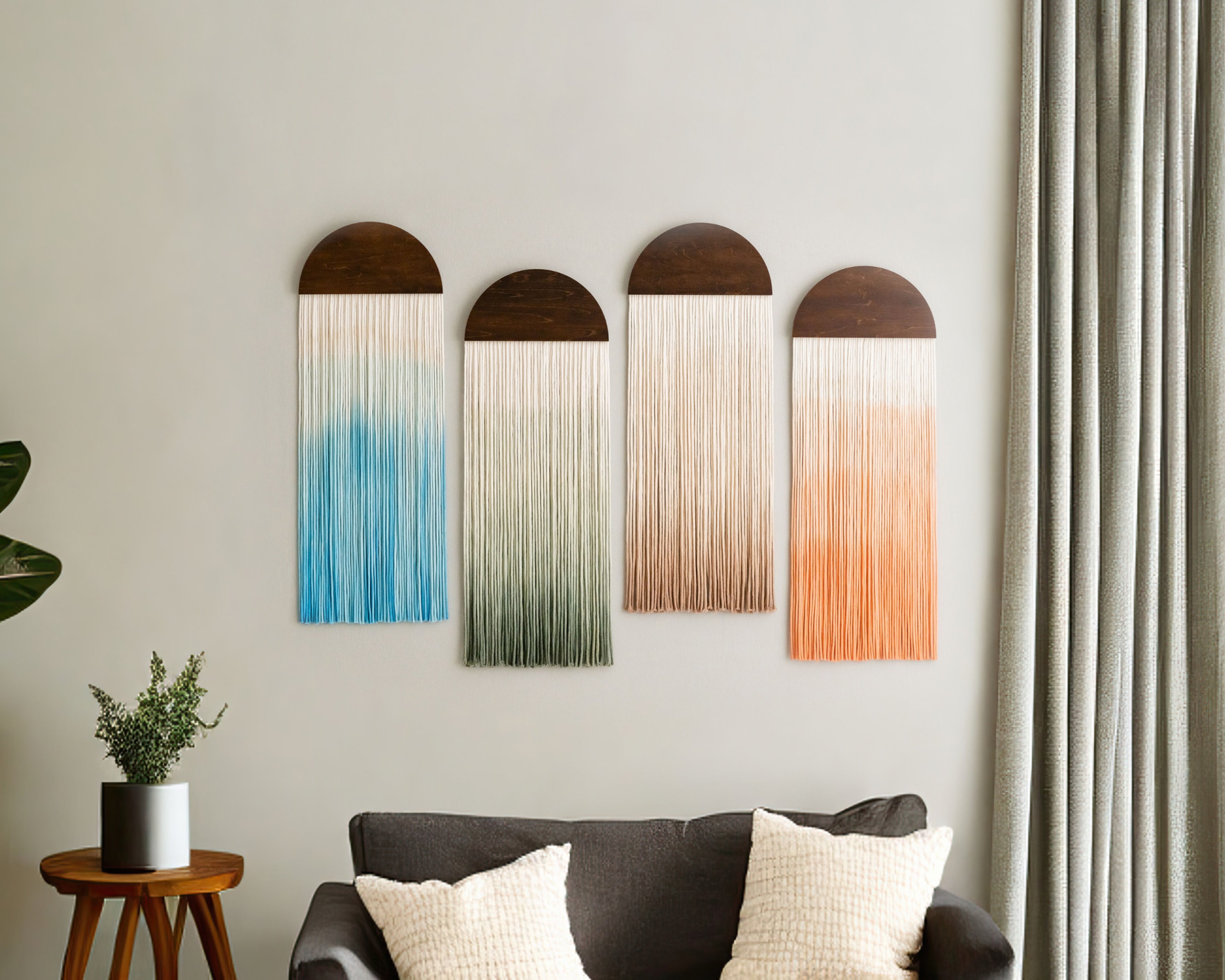 Ombre Macrame Wall Art for Dip Dye Decor