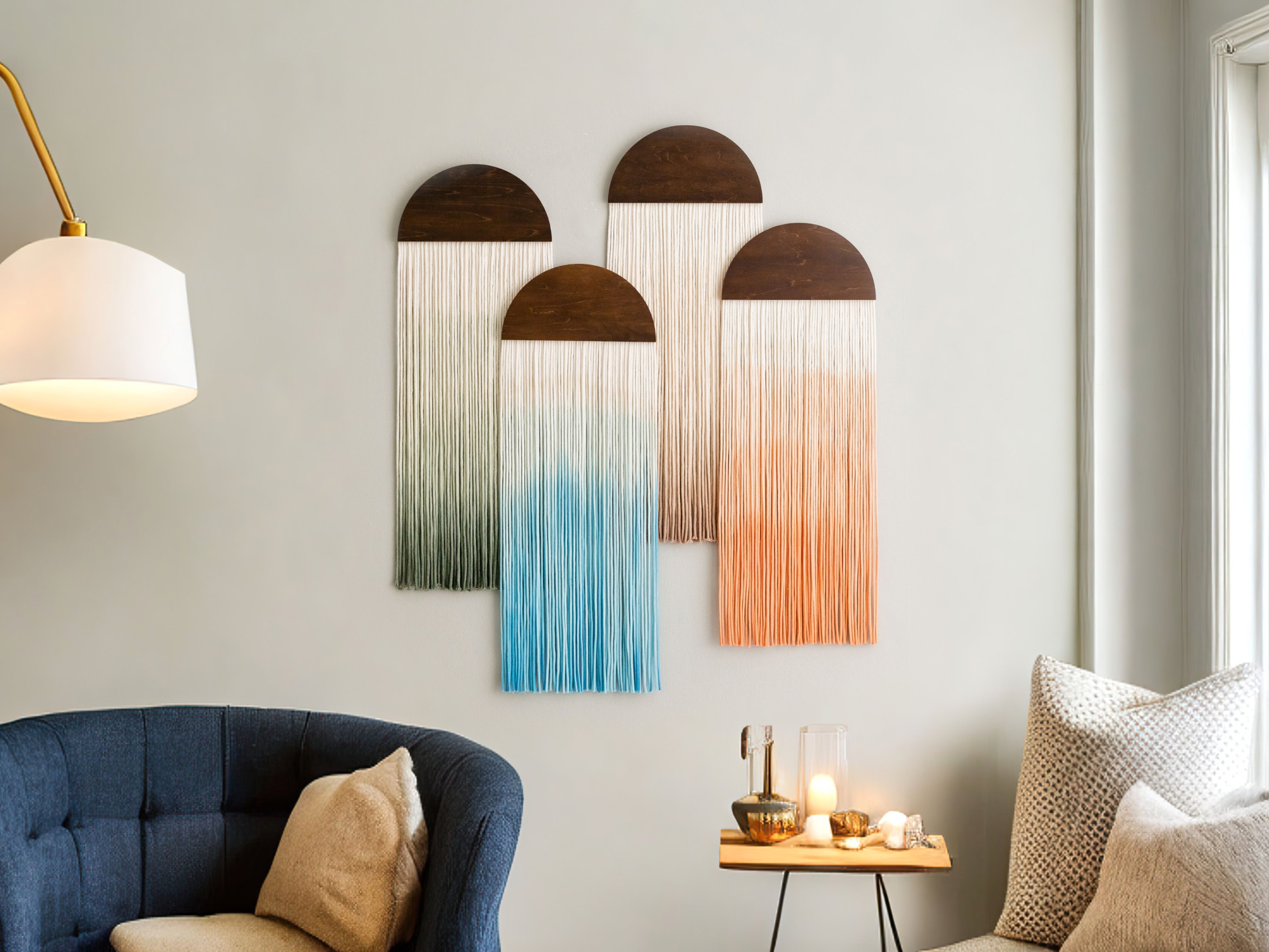 Ombre Macrame Wall Art for Dip Dye Decor