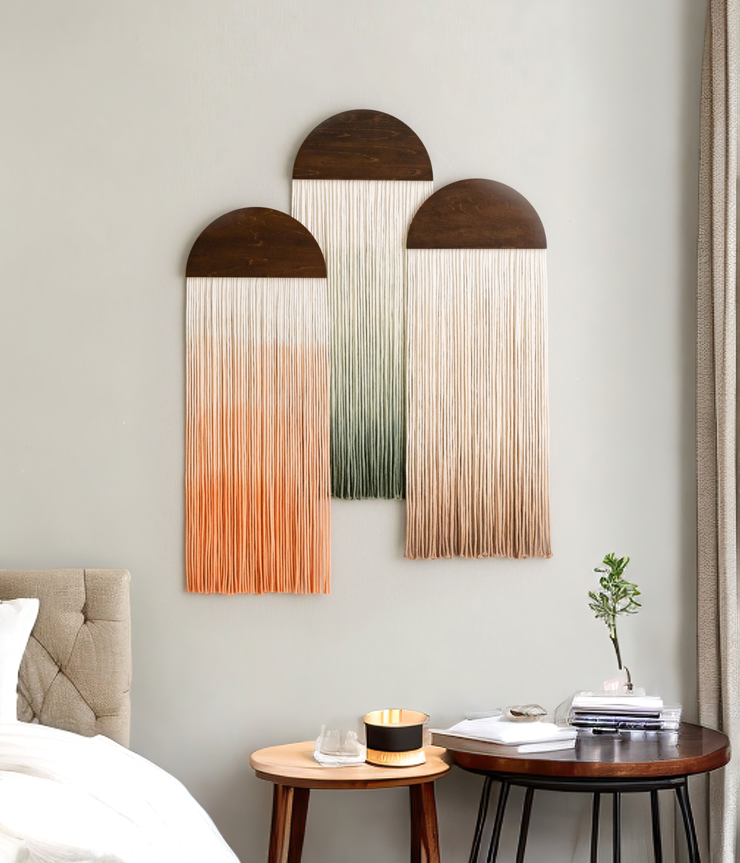 Ombre Macrame Wall Art for Dip Dye Decor